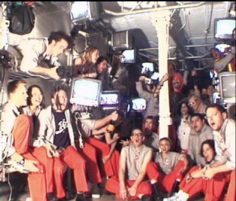 Quiet inmates surrounded by the usual surveillance gear.