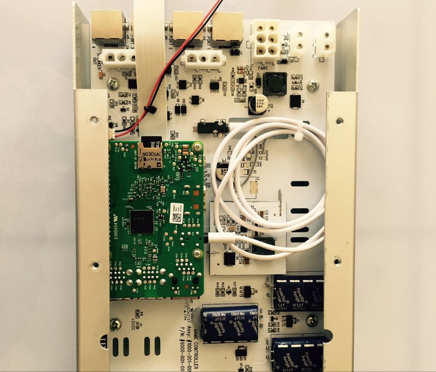 Partially assembled controller.