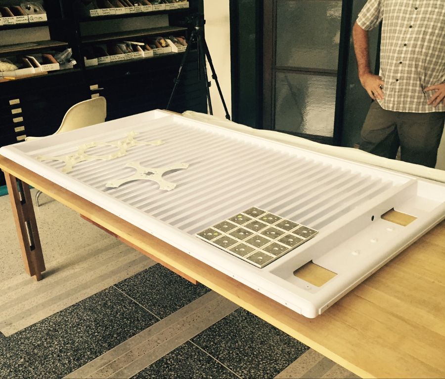 Checking the Thermo-formed parts for fit and finish.