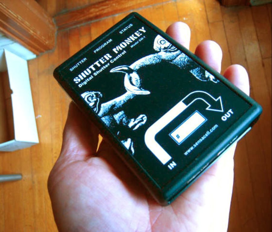 The Shutter Monkey -- designed to control the shutters of multiple stationary DSLR cameras at once.