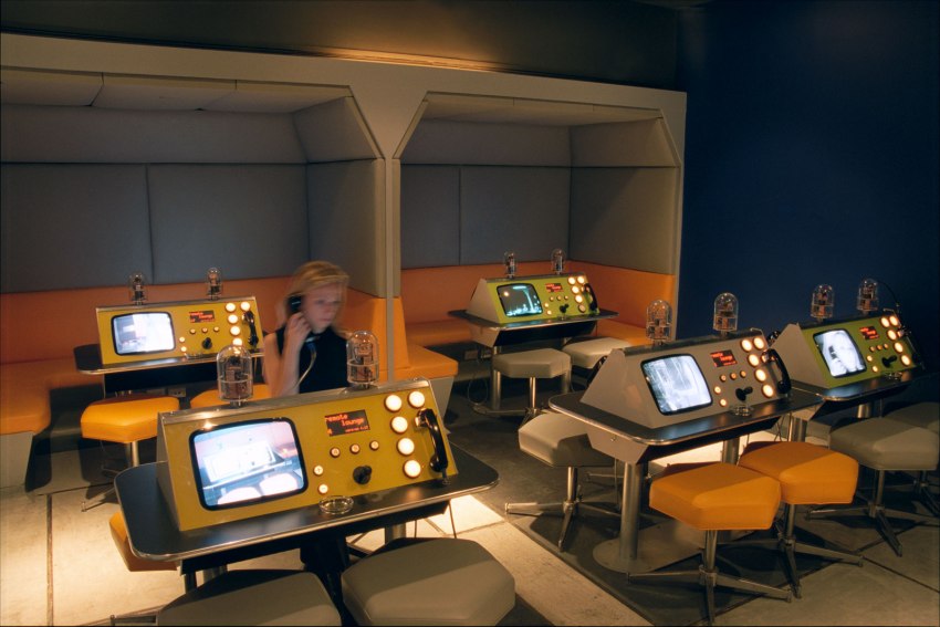 The bar contained a total of 13 double-sided Cocktail Consoles.